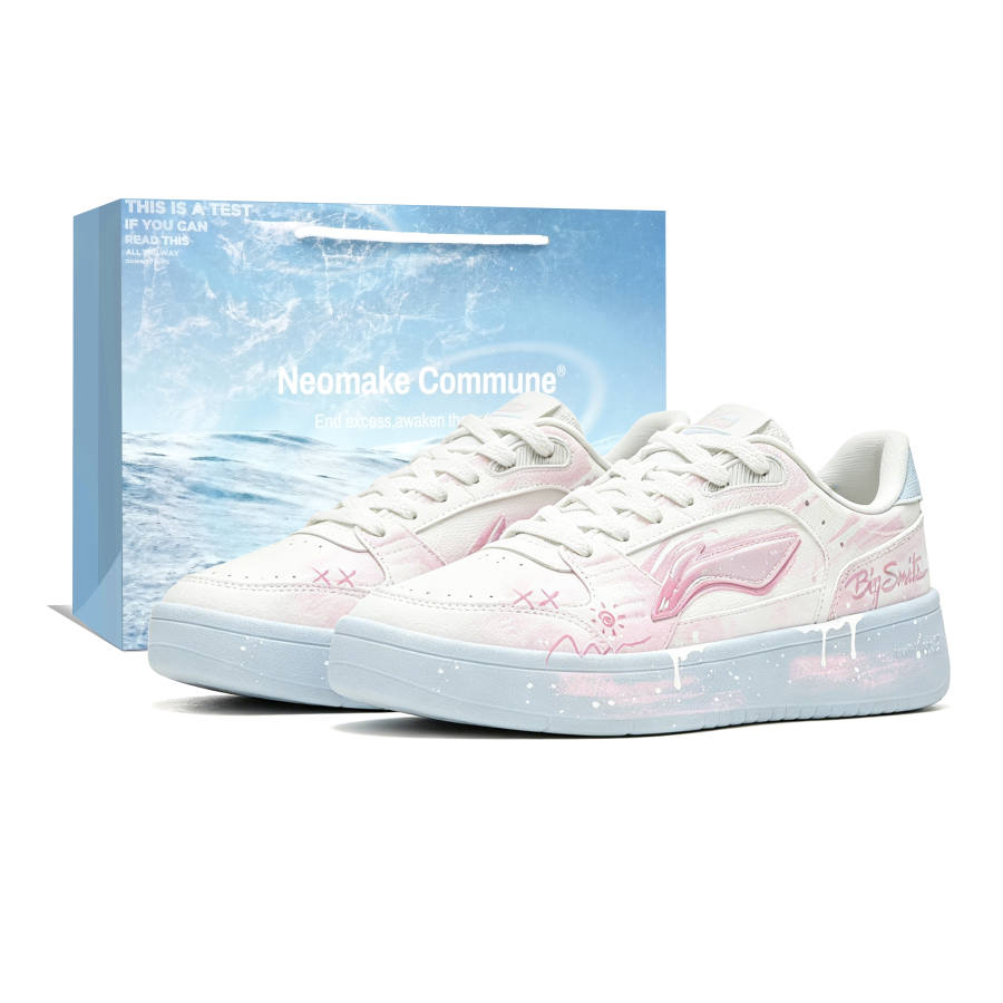 Li-Ning Li Ning Sycee Skateboard Shoes Women's Low Top White Pink
