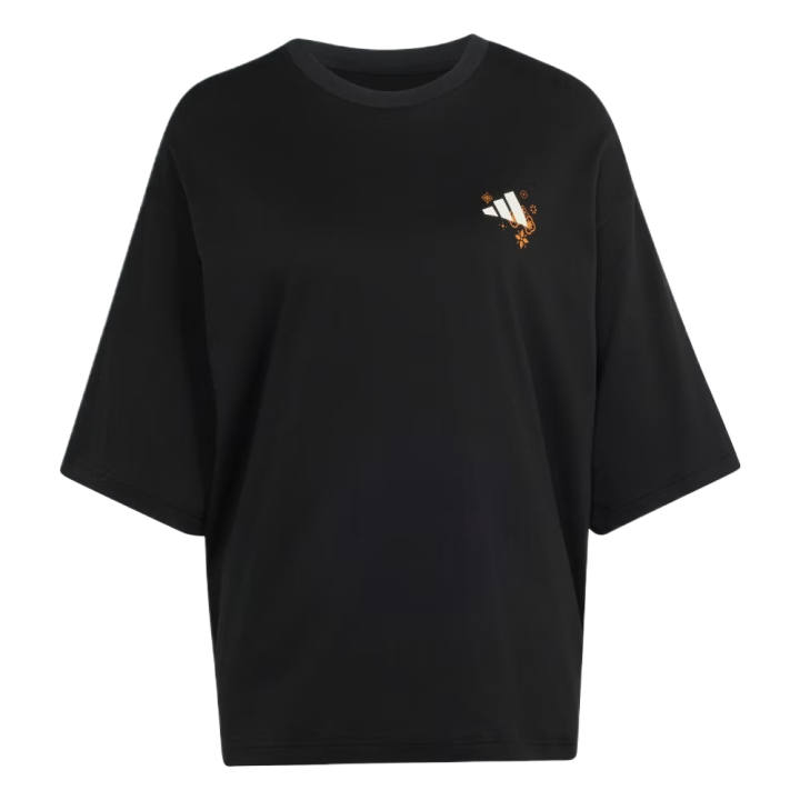 Adidas Adidas T Shirts Unisex Black/Ecru Crew Neck Moderate