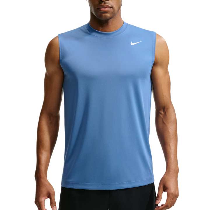 Nike Nike Quick Dry Tank Tops Men's Indigo Storm/White Crew Neck