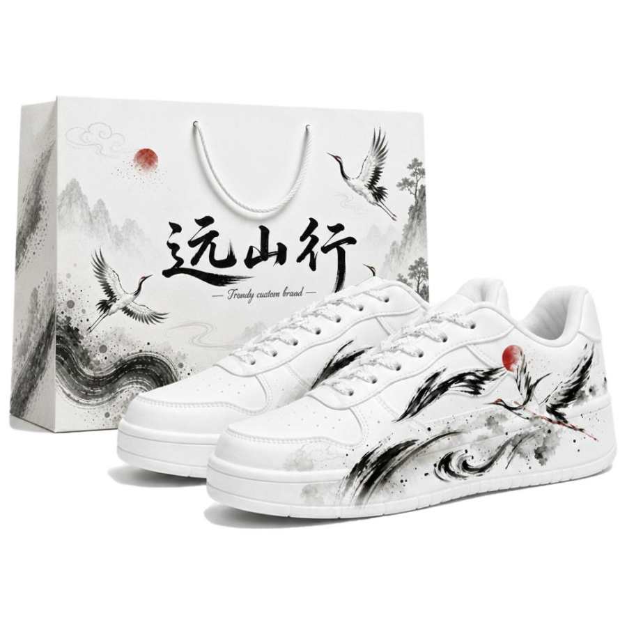 Li-Ning Li Ning Floating Boat Skateboard Shoes Men's Low Top White Black Red Gray Colorway