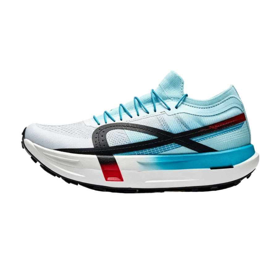 ANTA Champion Falcon SpeedRC Running Shoes Men's Low Top Light Mist Gray/Mint Blue