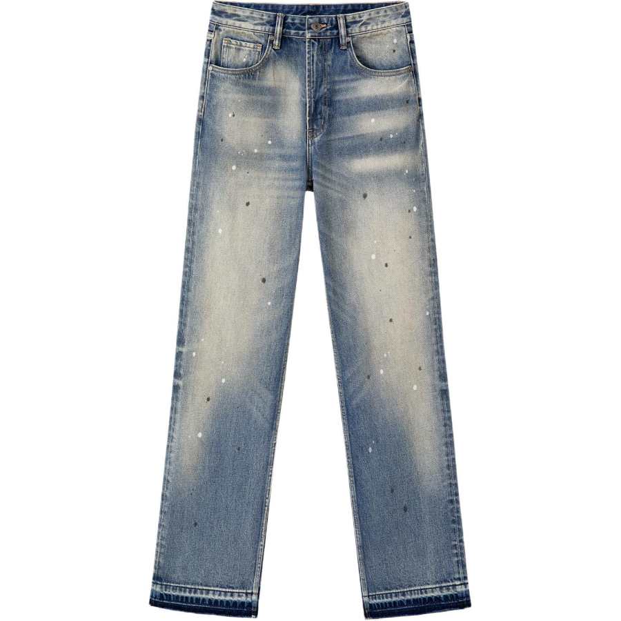 OFF-WHITE OFF WHITE Jeans Men's Vintage Blue Moderate Straight Fit Pants