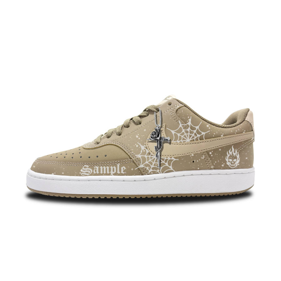 Nike Nike Court Vision Low Skateboard Shoes Unisex Low Top Khaki & Gray