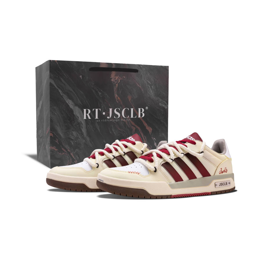 Adidas Adidas ENTRAP Skateboard Shoes Unisex Low Top Ecru Red Brown Multicolor