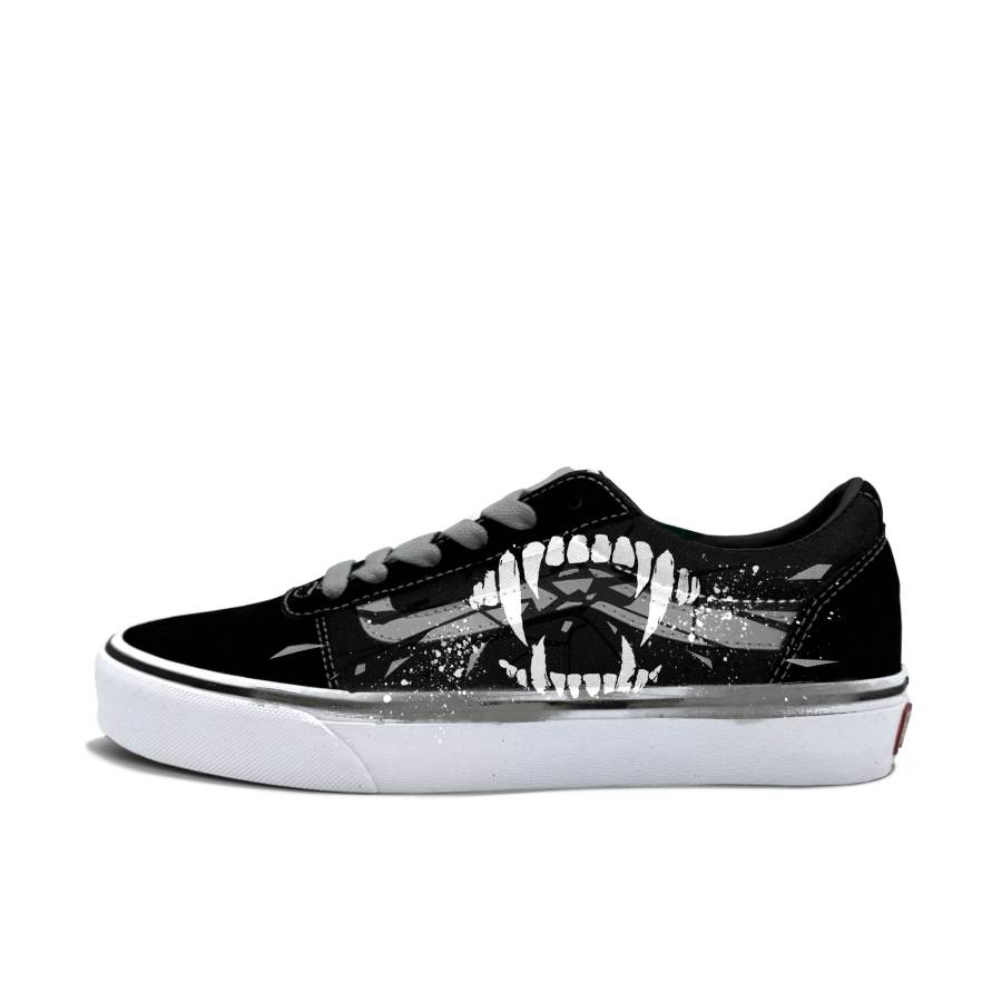 Vans Ward Skateboard Shoes Men's Low Top Black/Gray/White