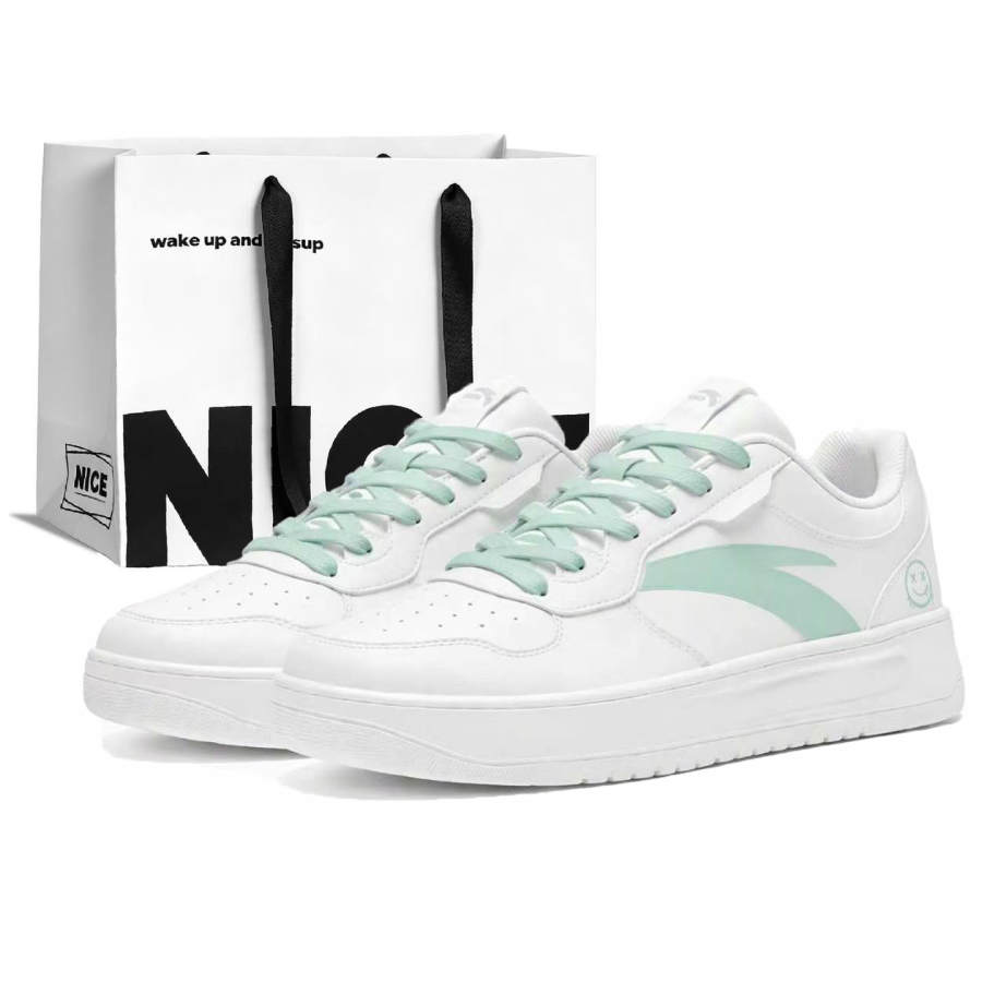 ANTA Easy Skateboard Shoes Unisex Low Top White