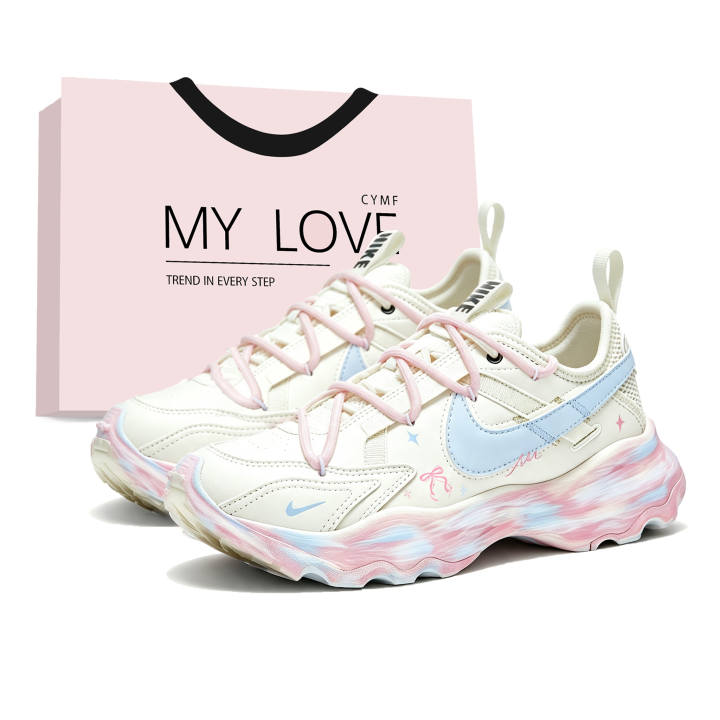 Nike Nike TC 7900 Casual Shoes Women's Low Top Beige/Pink/Blue