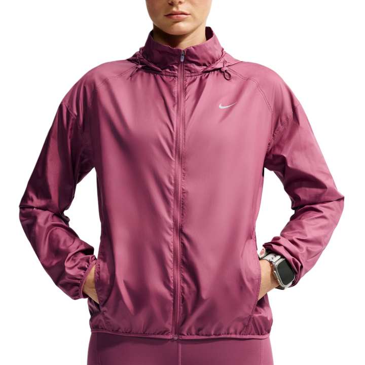 Nike Nike TEMPO Running Jackets Women's Powder Smoke Hooded Non Detachable Moderate