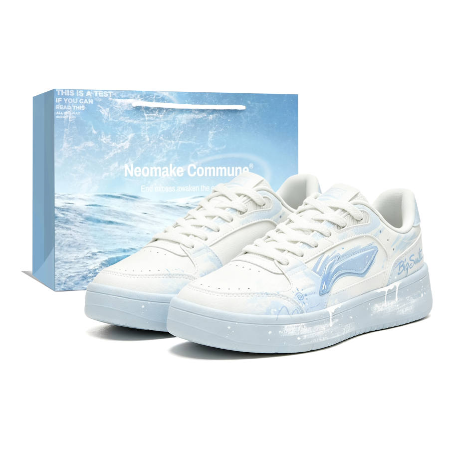 Li-Ning Li Ning Sycee Skateboard Shoes Women's Low Top White Blue