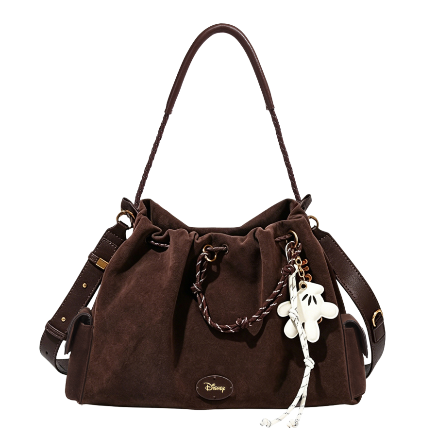 Disney Shoulder Bags Maillard Style Vintage Brown Charm Included