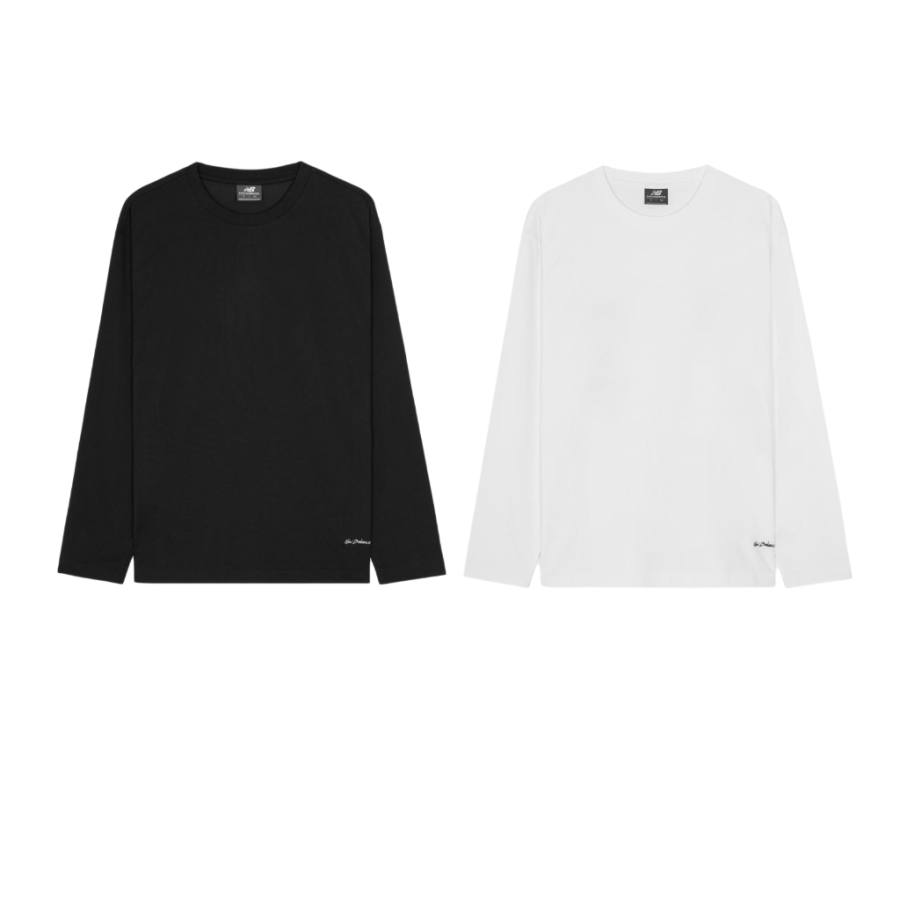 New Balance New Balance UNI Essential T Shirts Unisex Black/White 2 Pack Crew Neck Moderate Straight Fit