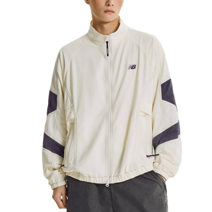 New Balance New Balance Jackets Unisex Ivory Stand Collar Moderate