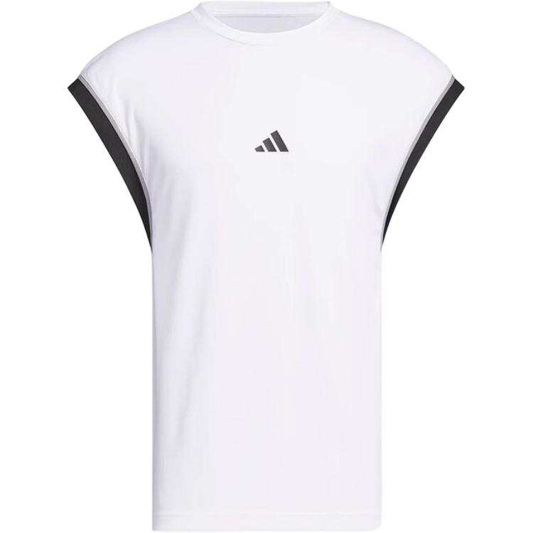 Adidas Adidas Tank Tops Men's White |JN4724 Crew Neck Moderate Straight Fit