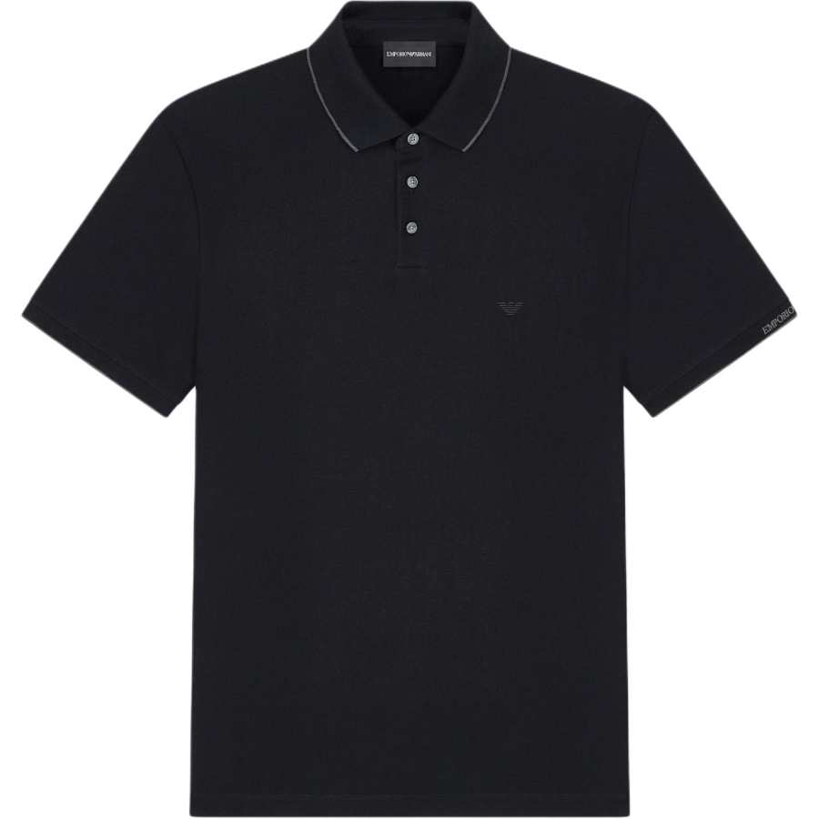 EMPORIO ARMANI Polo Shirts Men's Black Polo Collar Moderate Other