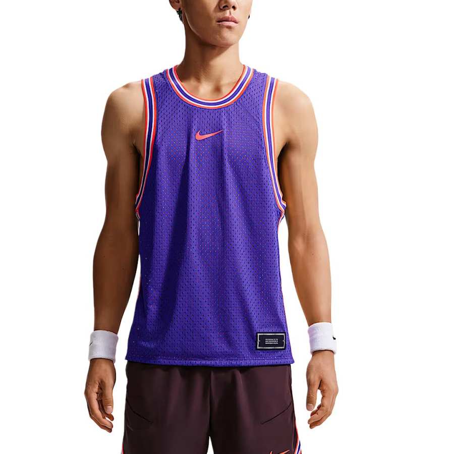 Nike Nike Court Slam Tennis Tops Men's Dark Purple/Vibrant Crimson/Dark Burgundy/Vibrant Crimson Crew Neck Moderate