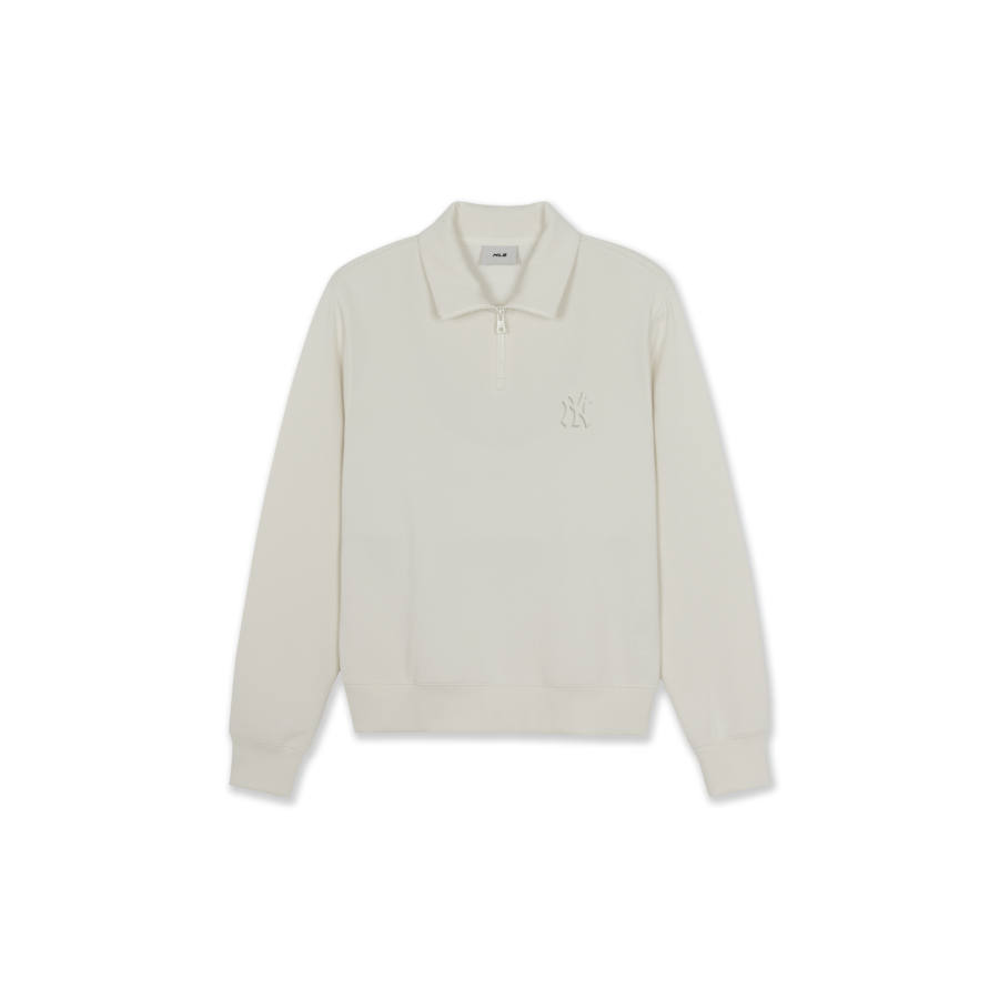 MLB New York Yankees Sweatshirts Unisex Cream Lapel Moderate