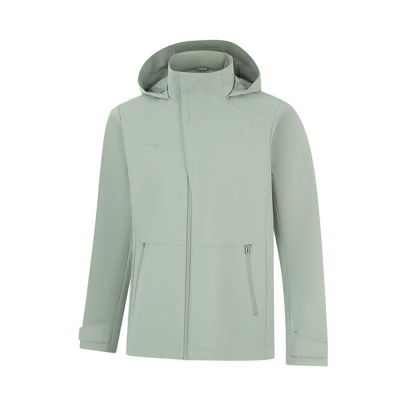 Li-Ning Li Ning Trench Coats Men's Mud Sandstone Hooded Non Detachable Moderate Straight Fit