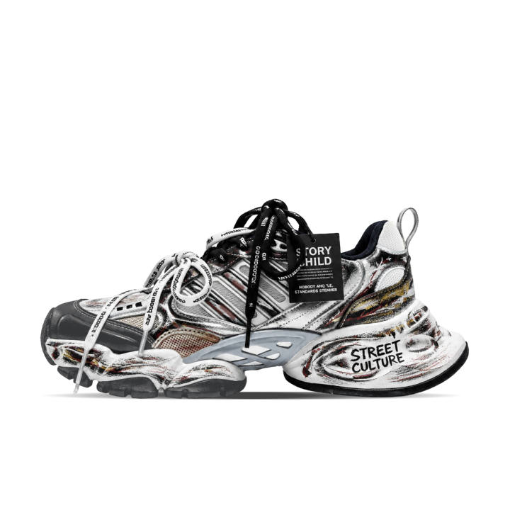 Adidas Adidas XLG Running Shoes Unisex Low Top Black/White/Gold