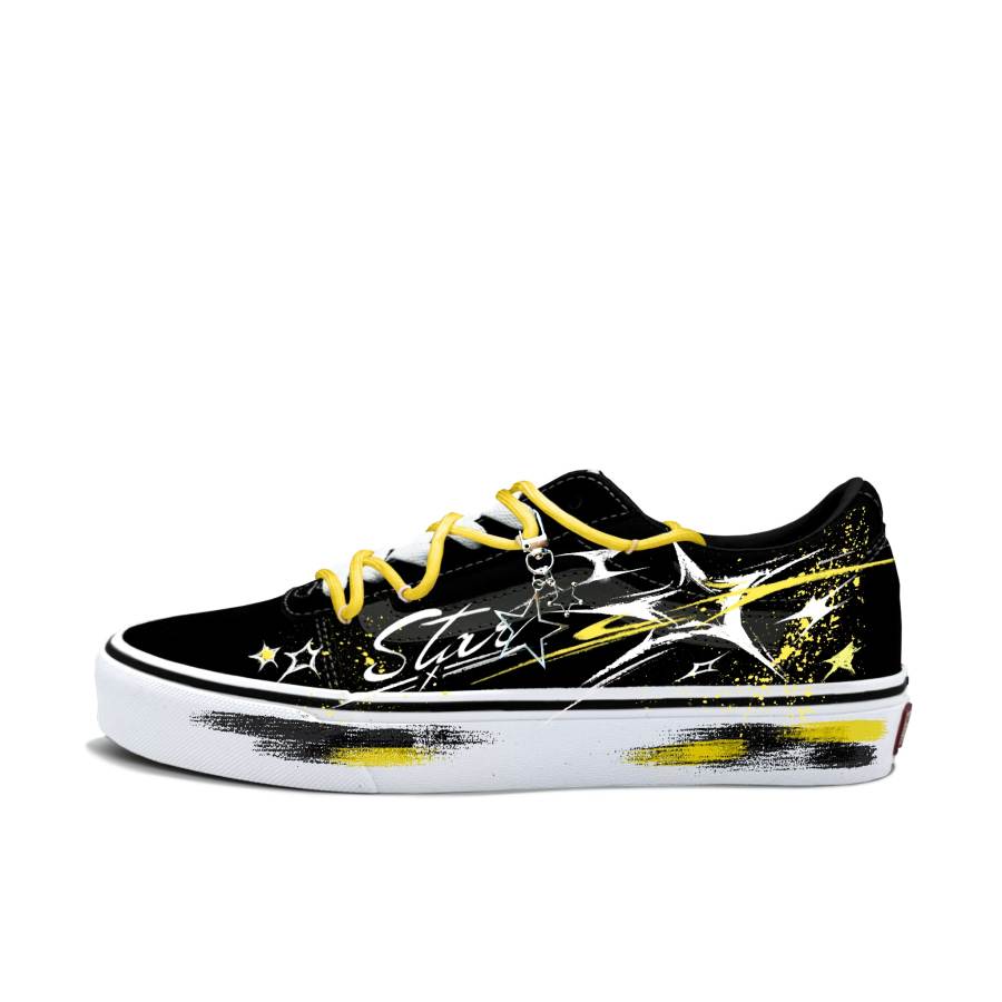 Vans Ward Skateboard Shoes Men's Low Top Black/Yellow/White