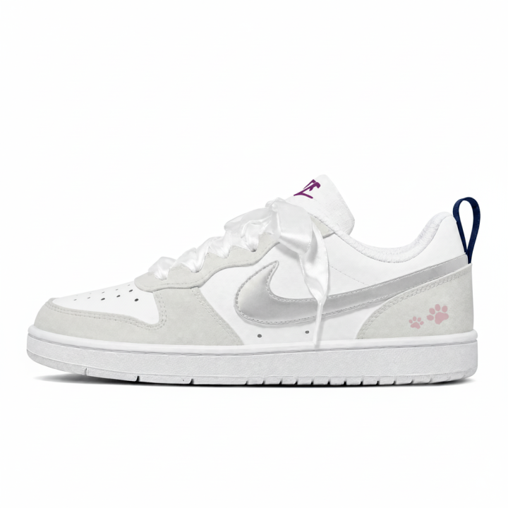 Nike Nike Court Borough Skateboard Shoes Women's Low Top Silver Gray