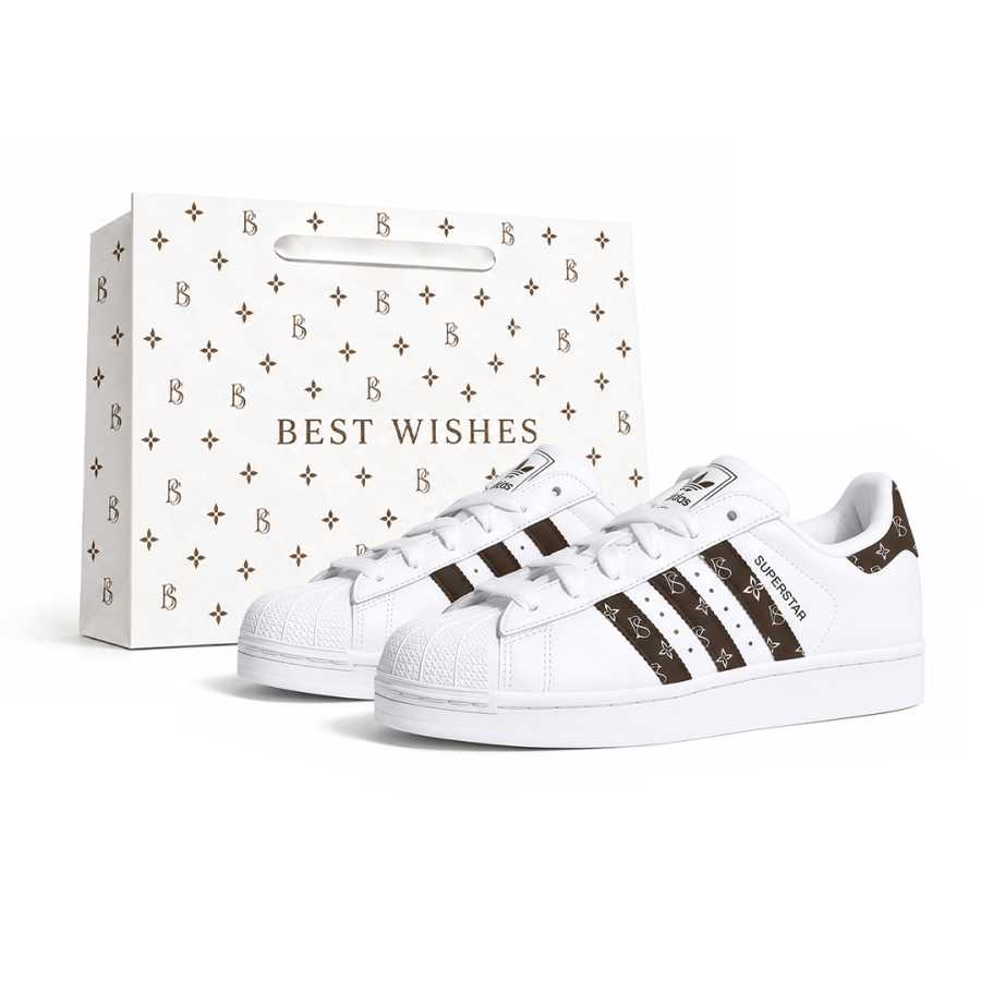 Adidas Adidas Skateboard Shoes Unisex Low Top White Brown Multicolor