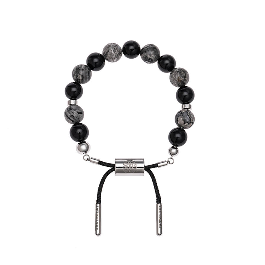 Rastaclat Stainless Steel Agate Snowflake Stone Adjustable Bracelet Unisex