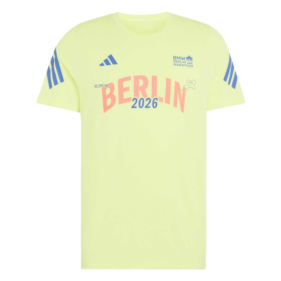 Adidas Adidas Running T Shirts Men's Frozen Lemon Crew Neck Moderate