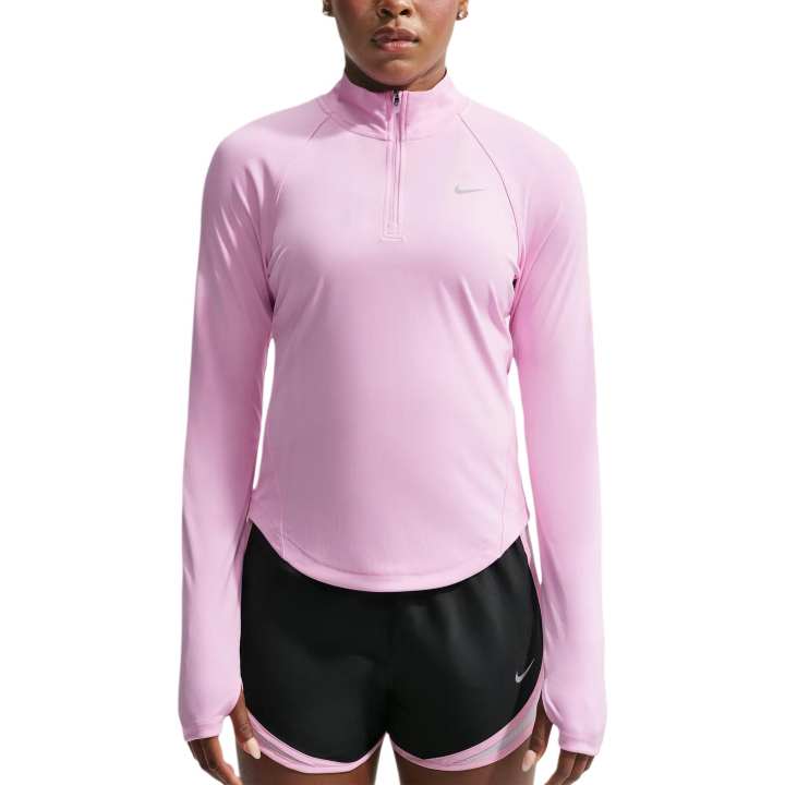 Nike Nike TEMPO Running T Shirts Women's Pink Stand Collar Moderate