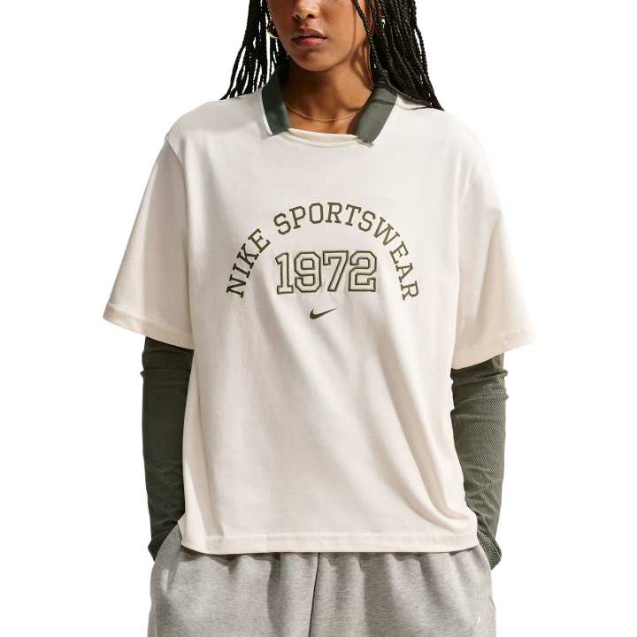 Nike Nike Sportswear T Shirts Women's Light Ivory Moderate