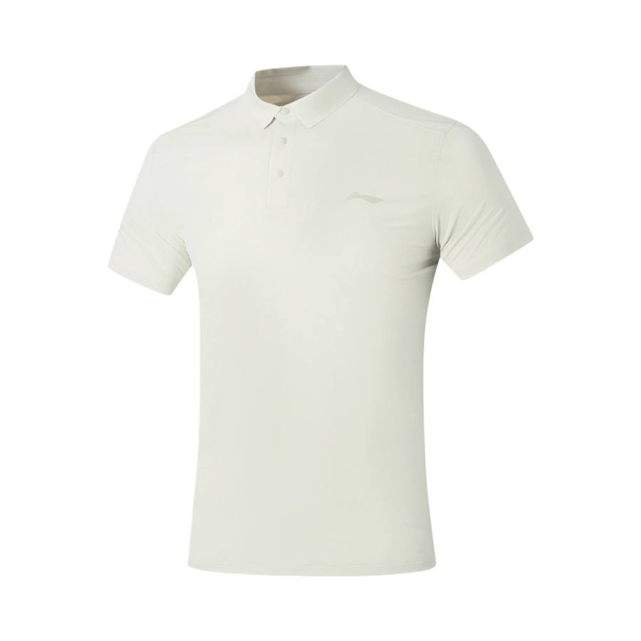 Li-Ning Li Ning Fitness Series Polo Shirts Men's White Birch Gray Polo Collar Moderate