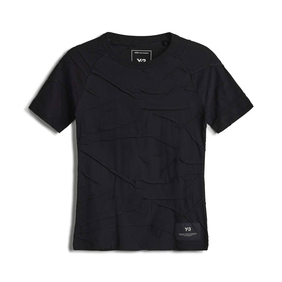 Y-3 Y 3 T Shirts Women's Black Crew Neck Thin Straight Fit