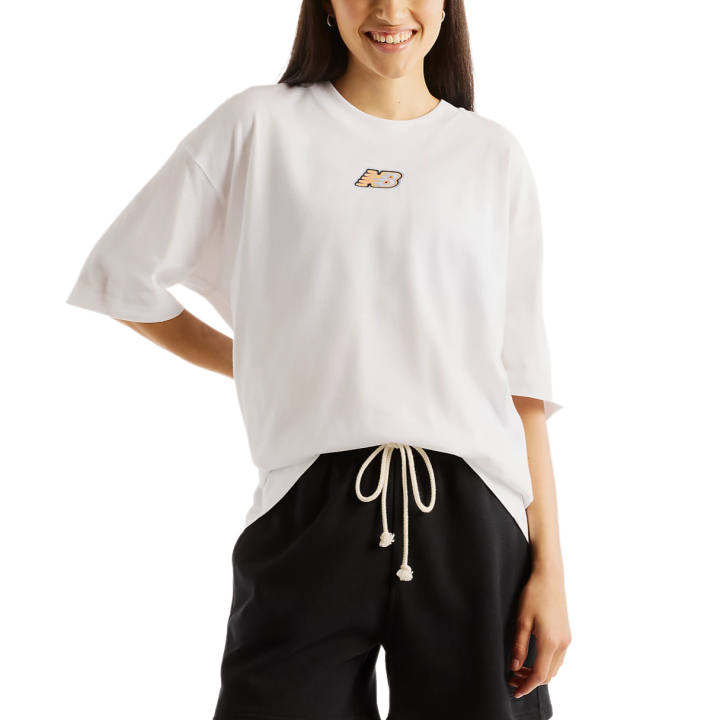 New Balance New Balance T Shirts Women's White Crew Neck Moderate
