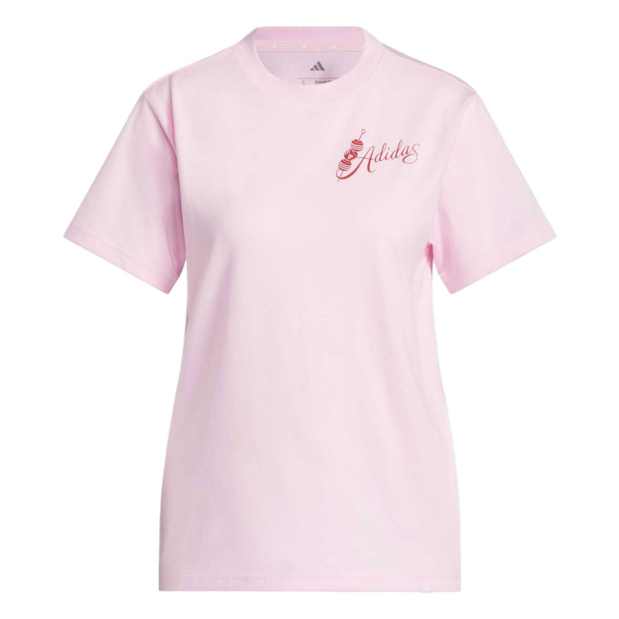 Adidas Adidas T Shirts Women's Transparent Pink Crew Neck