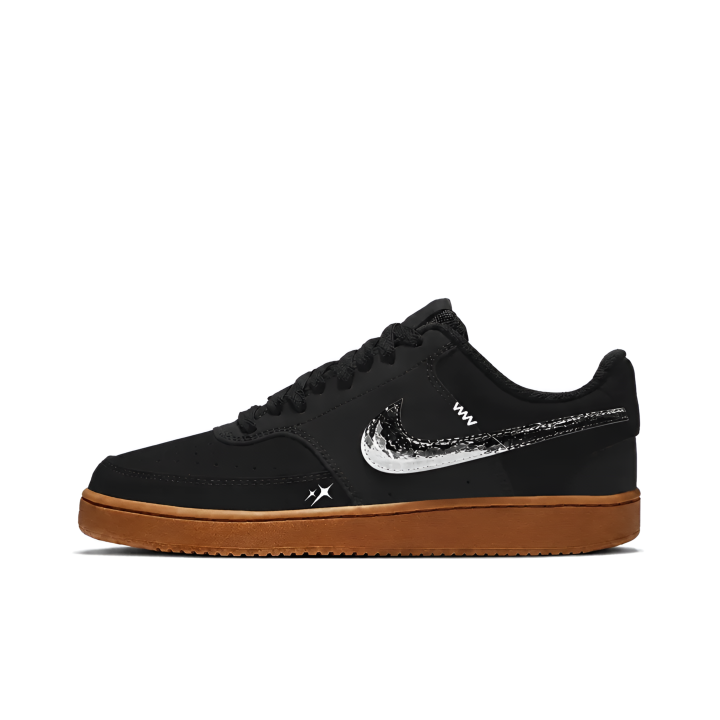 Nike Nike Court Vision Skateboard Shoes Men's Low Top Black Brown