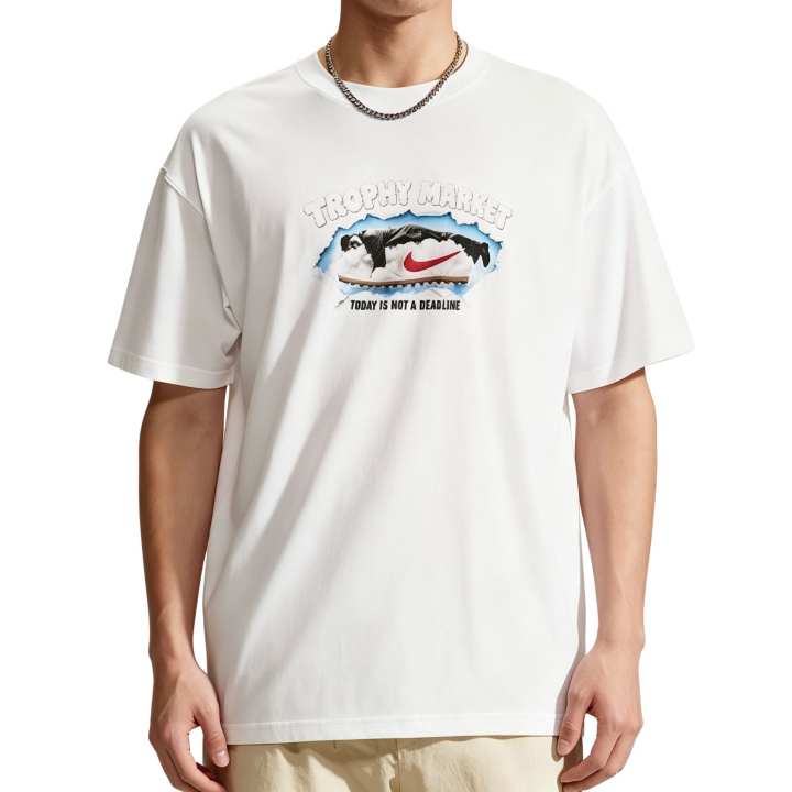 Nike Nike T Shirts Men's White Crew Neck Moderate