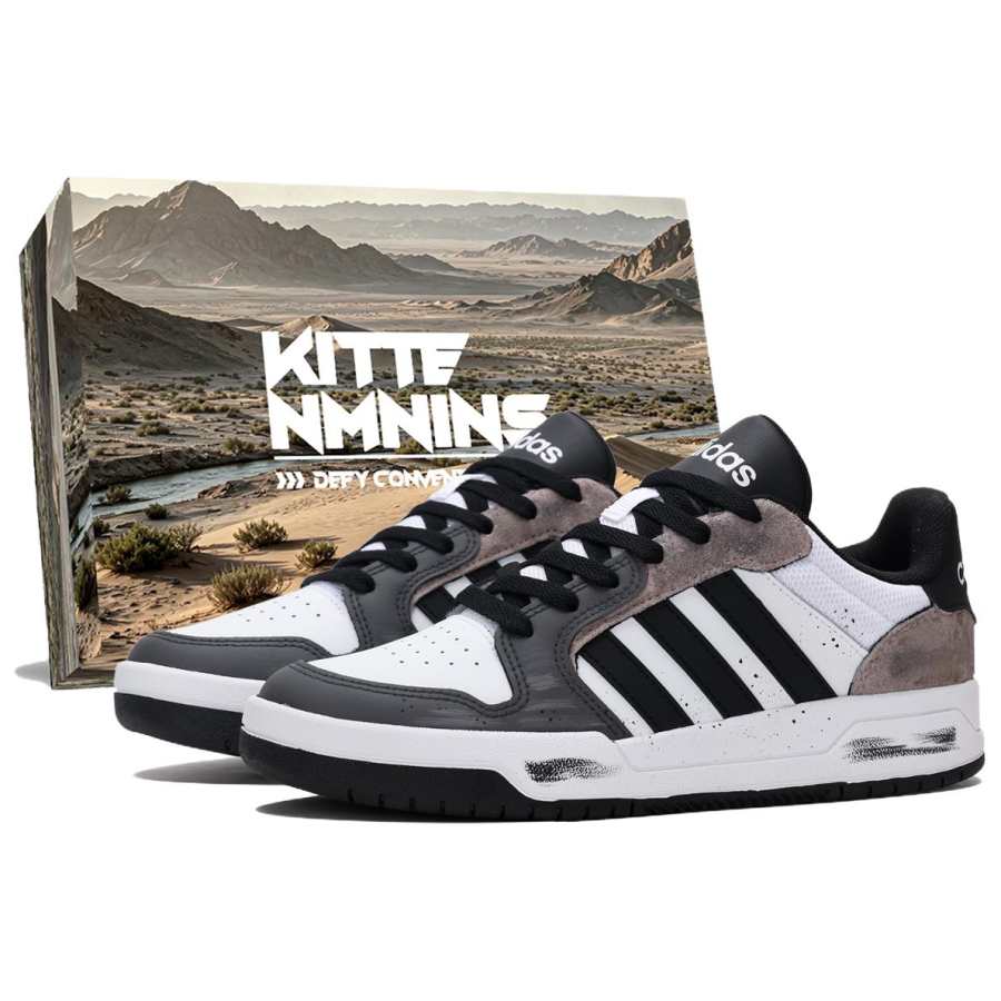 Adidas Neo Entrap Skateboard Shoes Unisex Low Top Black/Brown