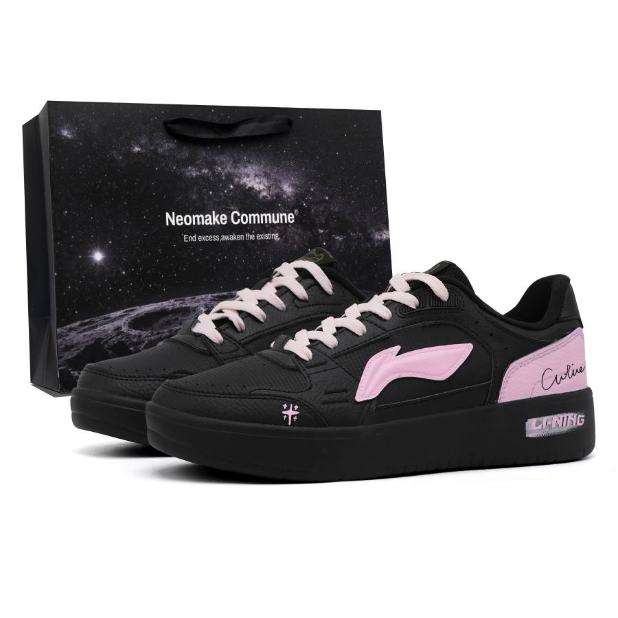 Li-Ning Li Ning Sycee Skateboard Shoes Unisex Low Top Black Pink