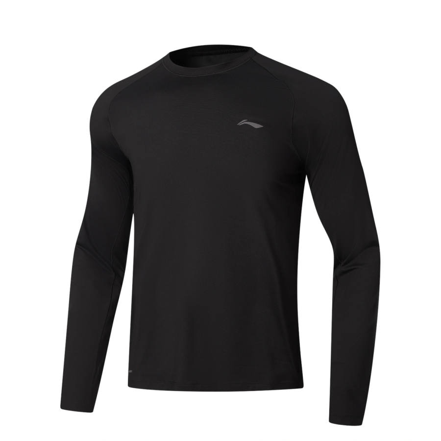 Li-Ning Li Ning Fitness Series T Shirts Men's Black Crew Neck Moderate Straight Fit