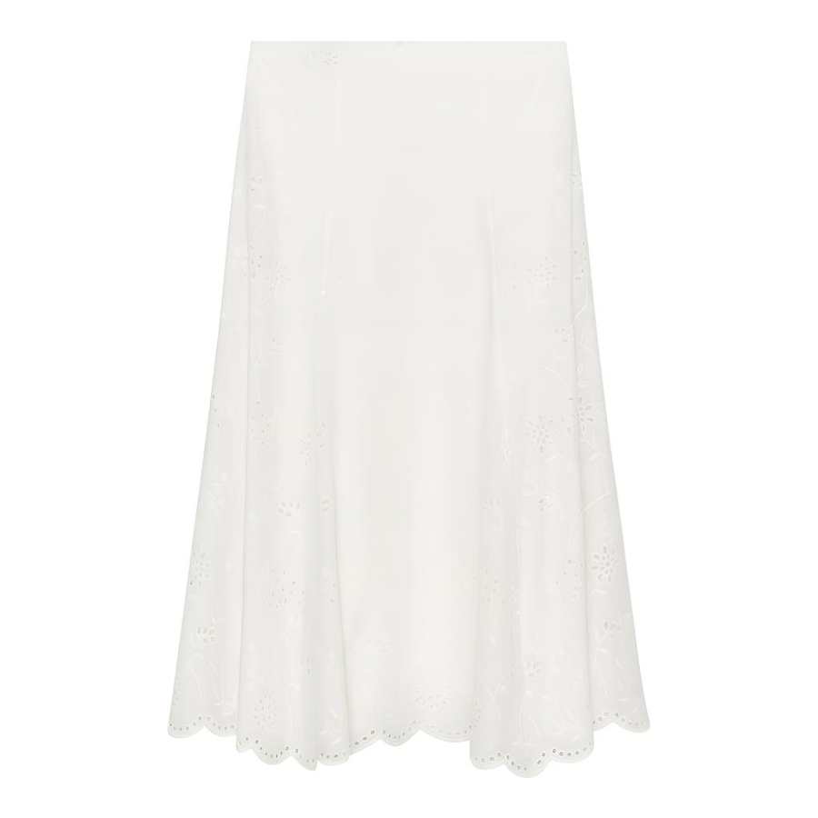 ZARA Casual Long Skirts Women's White Moderate