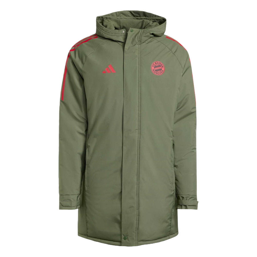 Adidas Adidas Tiro 24 Parka Coats Men's Sole Green Hooded Non Detachable Moderate