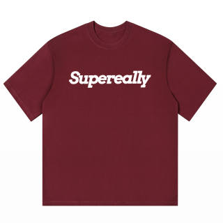 SUPEREALLY T Shirts Unisex Crew Neck Moderate Straight Fit