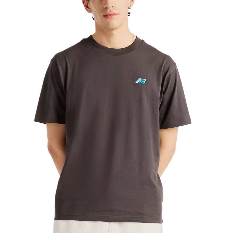 New Balance New Balance T Shirts Men's Black Cement Crew Neck Moderate