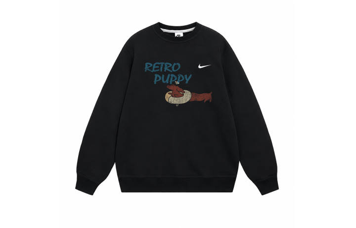 Nike Nike Sweatshirts Men's Black Crew Neck Moderate