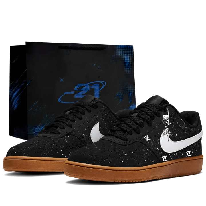 Nike Nike Court Vision Skateboard Shoes Men's Low Top Black Brown