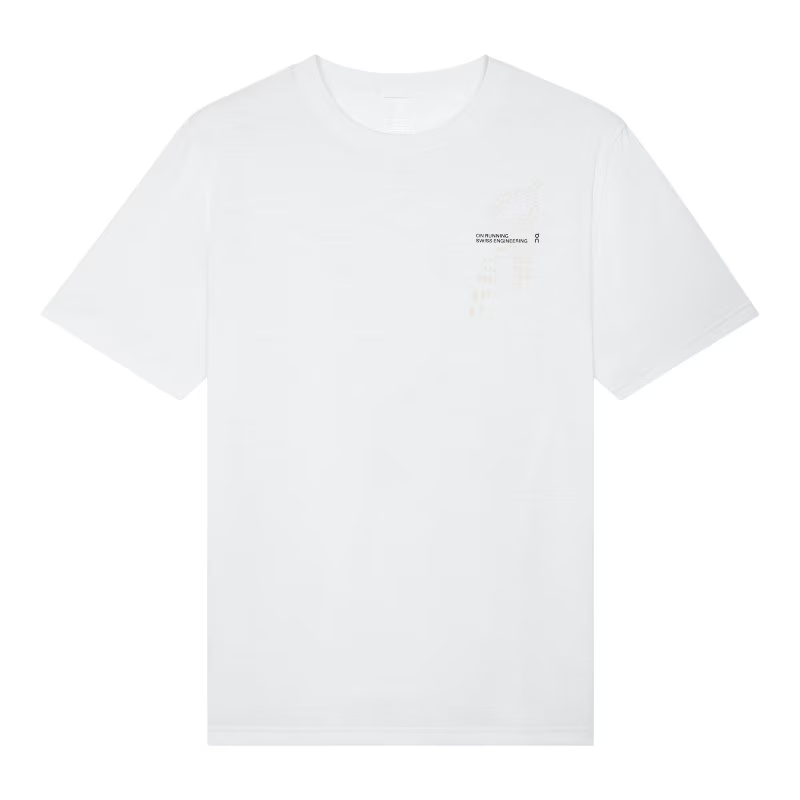 On On T Shirts Men's White Crew Neck