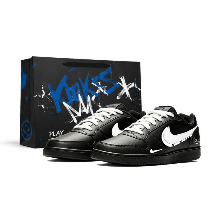 Nike Nike EBERNON Skateboard Shoes Men's Low Top Black