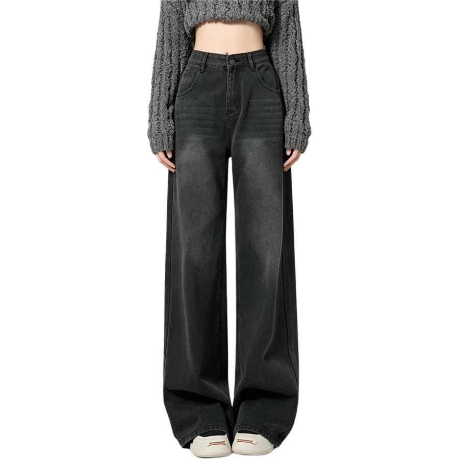 ZHUFEI Jeans Women's Black Gray