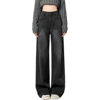 ZHUFEI Jeans Women's Black Gray