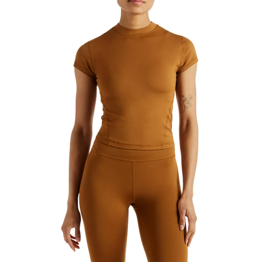 New Balance New Balance Quick Dry T Shirts Women's Breakfast Tea Half Turtleneck Moderate