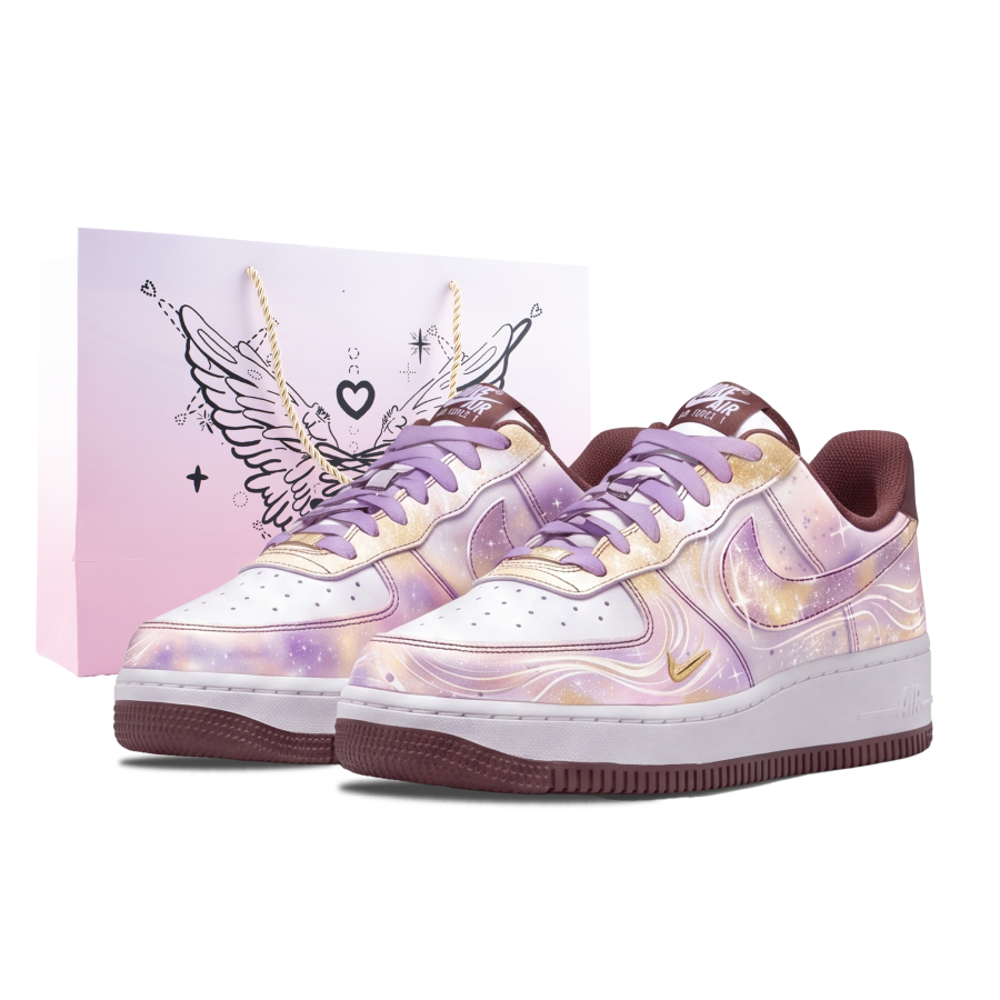 Nike Nike Air Force 1 Skateboard Shoes Women's Low Top Purple/Gold